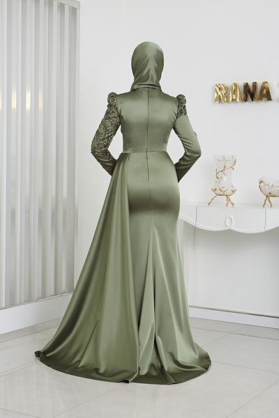 Rana Zenn ROSA ABENDKLEID KHAKI