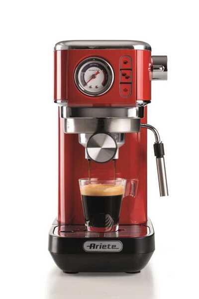 ARIETE Moderna Espresso Slim Coffee Machine - Red