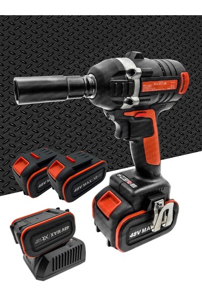 Genel Markalar Moonshop Darbeli Kömürsüz Motor Çift Akülü Şarjlı Somun Bijon Sıkma Sökme Makinası Matkap uçlu...