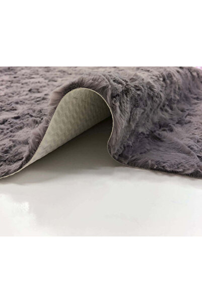 Prizma Micropost, Kaymaz, Yıkanabilir, Tekli Banyo Halısı, Paspası | Gri - (75X110CM)