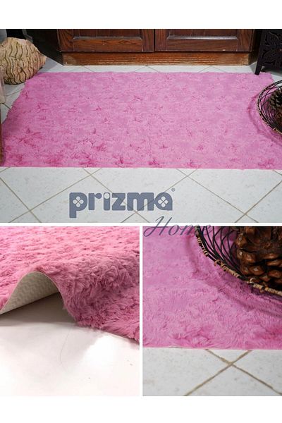 Prizma Micropost, Non-Slip, Washable 2-Piece Bathroom Rug, Mat| Dried Rose - (60X100) (50X60)cm