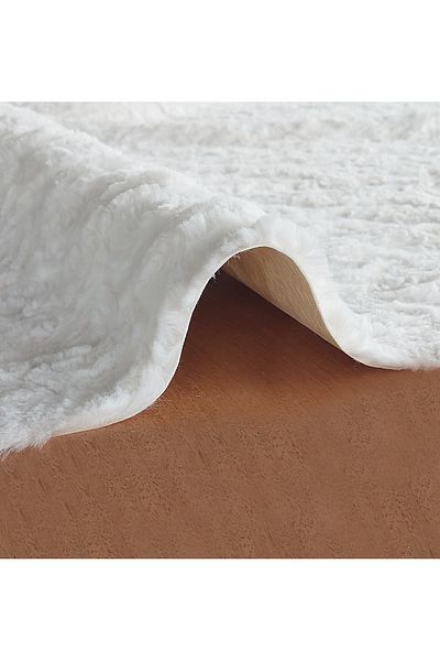 Prizma Micropost, Non-Slip, Washable, Single Bathroom Rug, Mat| White - (75X110CM)