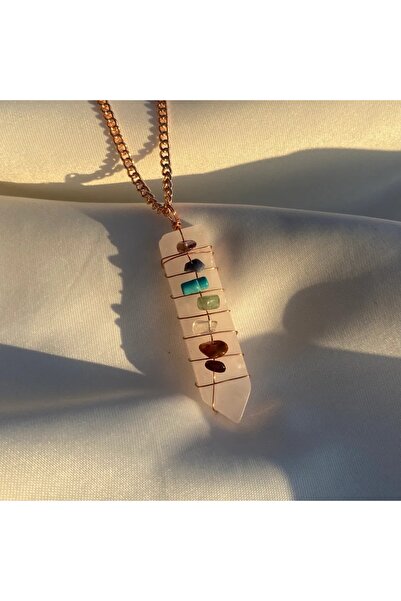 Elifsu Jewelry Pembe Kuvars Çakra Taşı Rose Gold