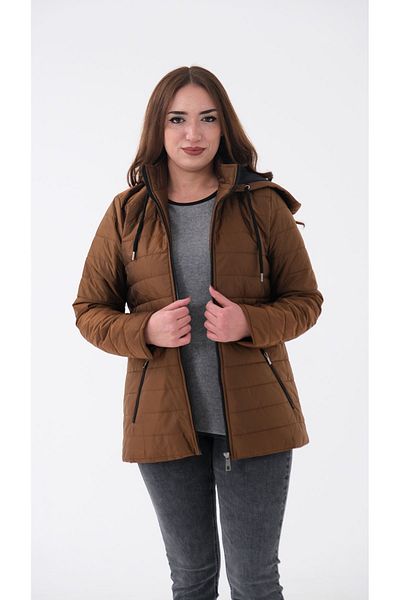Blues Outlet PALTON MATLASAT CU Glugă, MODEL RUTE, PENTRU FEMEI-CUPPER