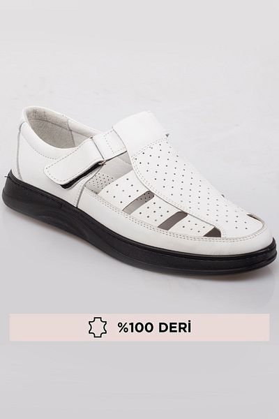 maximoda Γνήσιο δέρμα, Velcro, Εσωτερικό και Εξωτερικό Δερμάτινο Ανδρικά Παπούτσια Σανδάλια