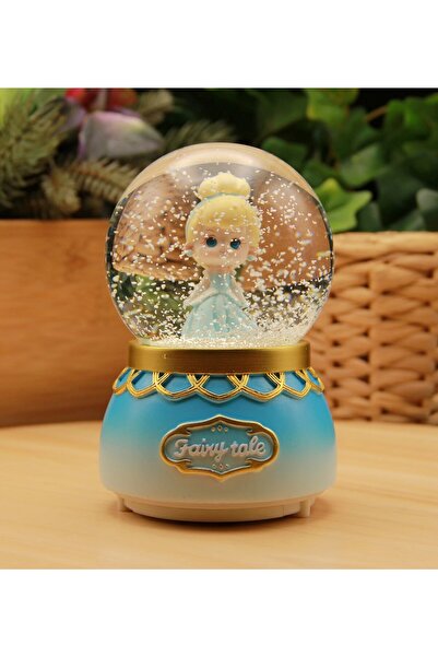 HEDİYEBİZİZ Disneyland Peri Masalı Işıklı ve Müzikli Kar Küresi Büyük Boy