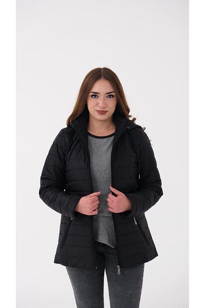 Blues Outlet PALTON MATLASAT CU GUGĂ-NEGRU