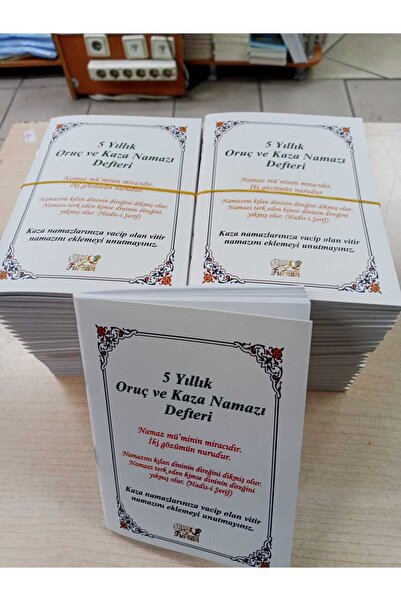 FURKAN YAYINEVİ 5 YILLIK ORUÇ VE KAZA NAMAZI DEFTERİ (50 ADET )