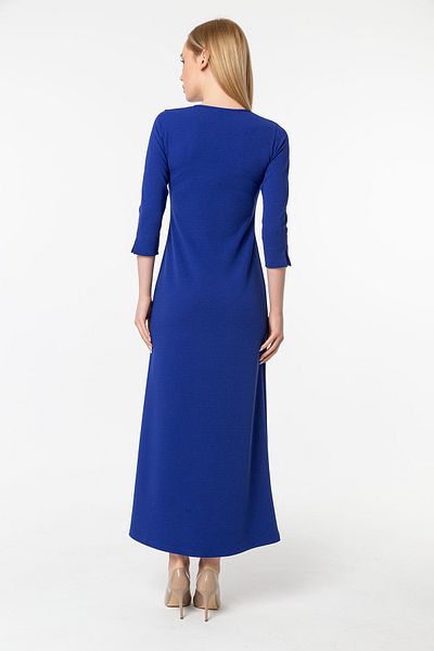 Laranor Crew Neck Three-Quarter Sleeve Slit Detail Dress