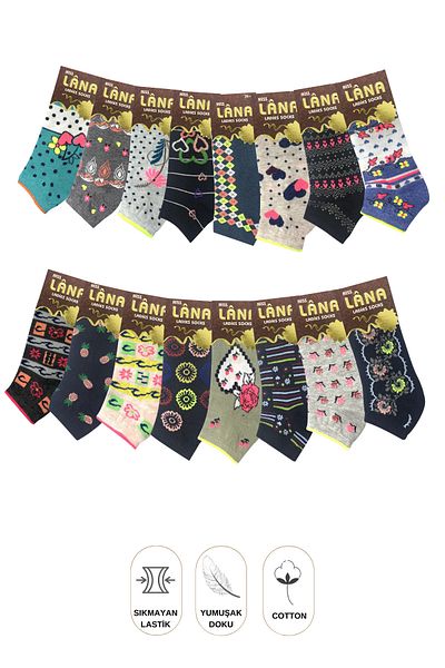 KRAL SOCKS Летен пениран памук - Дамски ботуши Чорапи 8 пакета (8 части) Парфюмирани шарени