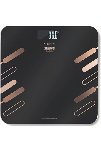 Stilevs Banyo Baskülü - Siyah&gold