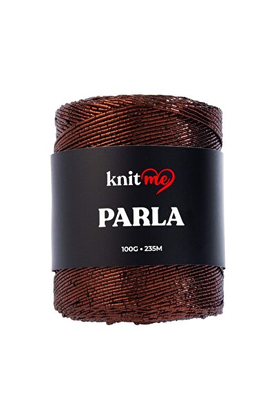 knitme بارلا، 100 جرام، 235 متر، حبل فضي، حبل زينة