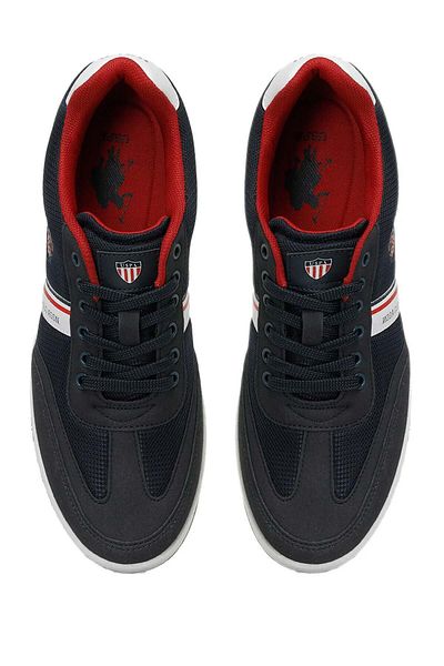 U.S. Polo Assn. БАЗА. Polo Assn. Тъмносини мъжки маратонки - квадратна шарка 4Fx