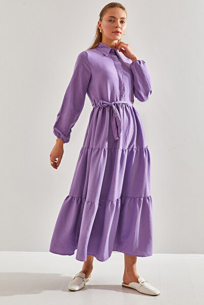 Bianco Lucci Modest فستان حجاب نسائي ذو ياقة واسعة60151004