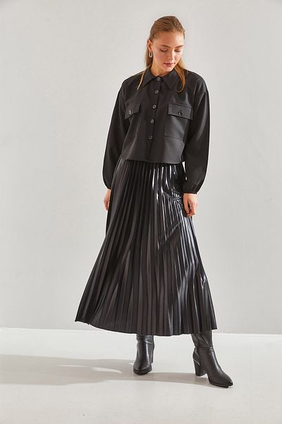 Bianco Lucci Modest Dámská rozšířená sukně s elastickým pasem60151019