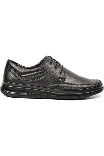 Voyager 2666 Black Leather Lace-Up Men's Casual Shoes