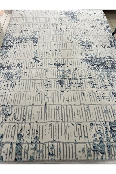 Royal Borneo 2451C Turkuaz Gri Saçaksız Akrilik 160 x 230 Halı