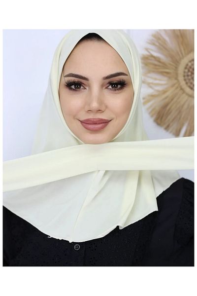 Trablus Snap Fastener Ready Practical Hijap Daily and Pool Bonnet Hijab Women's Shawl Scarf