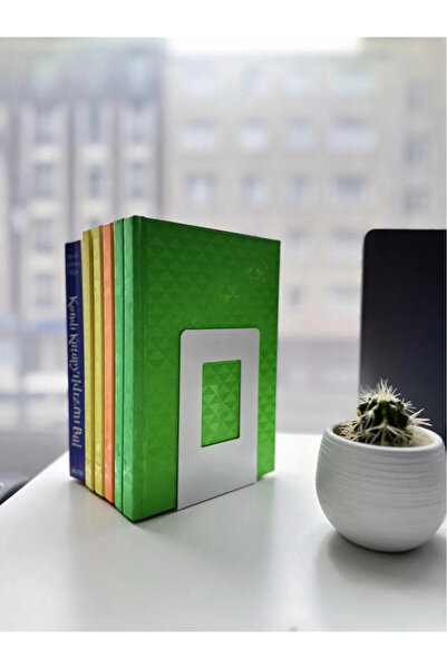 Crodle Beyaz Masa Düzenleyici Kaymaz Dekoratif Kitap Ayağı Ofis Dekoratif Met...