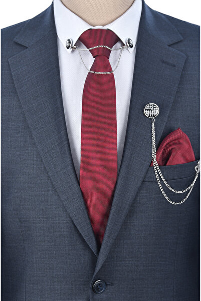 DeepSEA Men's Dark Navy Blue Double Button Double Slit Regular Cut 2-Piece Suit2300375