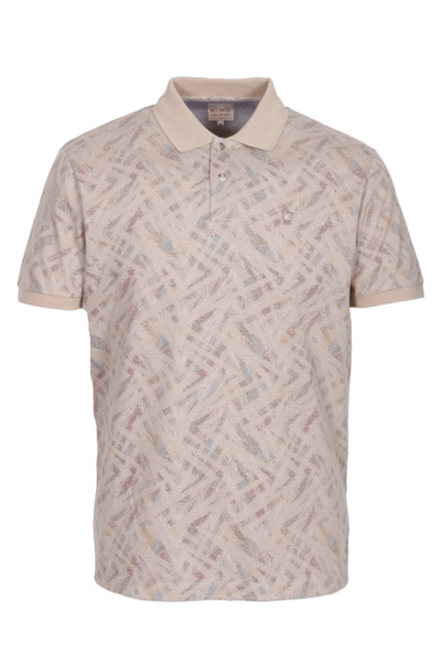 NCS Erkek Polo Yaka Tişört Slim Fit Ribanalı Kol Pamuklu Baskılı T-shirt NCS JEANS 1254