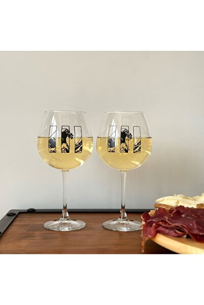 The Lucid Lab The Great Wave of Kanagawa Paşabahçe Şarap Kadehi - 780 CC