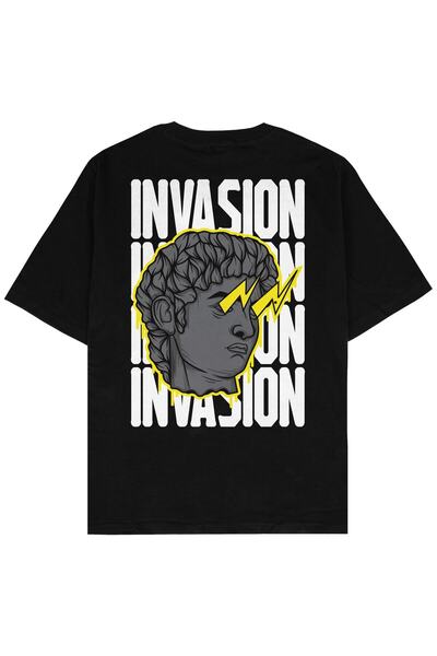 Adrift Tricou unisex oversize negru Invasion