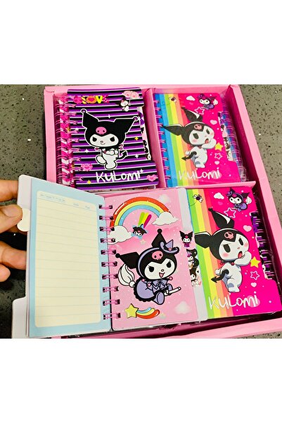 Meyra Accessories 1 bucăți sanrio kawaii kuromi caiet de dimensiuni mici cado...