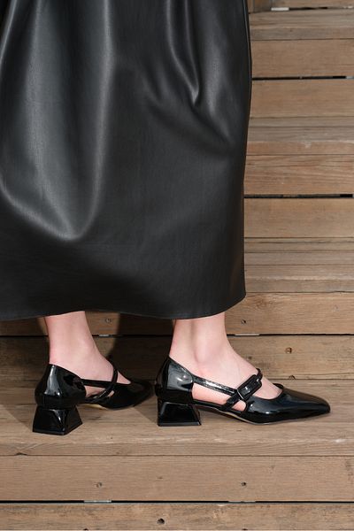 Sibel Durmaz Viva Black Buckle Detailed Heeled Shoes