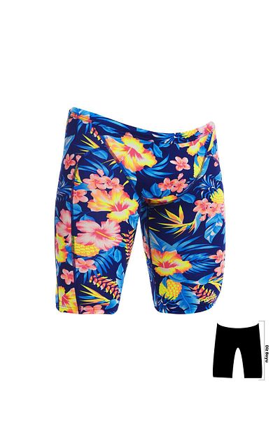 Funky Trunks JAM In Bloom Men's Training Swimsuit, Knee-Length Jammer