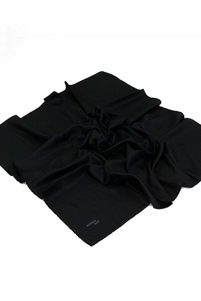 Armine Φουλάρι Twill - Μονόχρωμο - Μαύρο