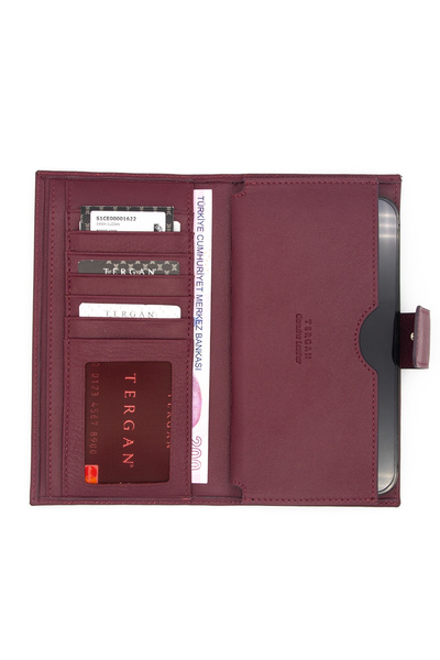 Tergan Claret Red Unisex Leather Wallet 1622K16