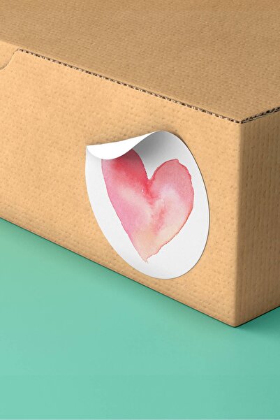 Basic Sense Thank You Sticker Teşekkürler Paketleme ve Ürün Etiketi Pembe Kalpli - 3x3cm 90 Adet - ST2020