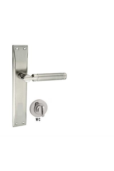 ARON Sofuoğlu Şebboy Mirrored Nickel Satin (BATHROOM-WC) Door Handle (Left) Aluminum / Steel