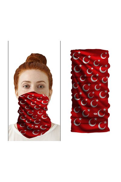 FG KONNİCHİWA Atattürk Bandana Motor Cycling Face Mask Outdoor Patterned Buff Neck Collar Bandana Balaklava