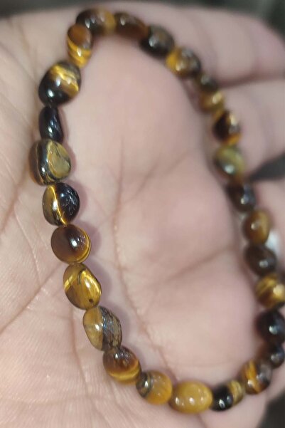 TAŞÇIZADE Tiger Eye Stone Tımbıl Cut Natural Natural Stone Bracelet
