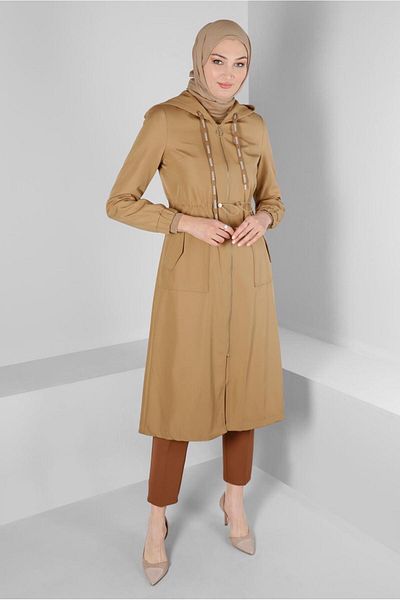 Alvina BELI BRAIDED HOODED TRENCH COAT 10675