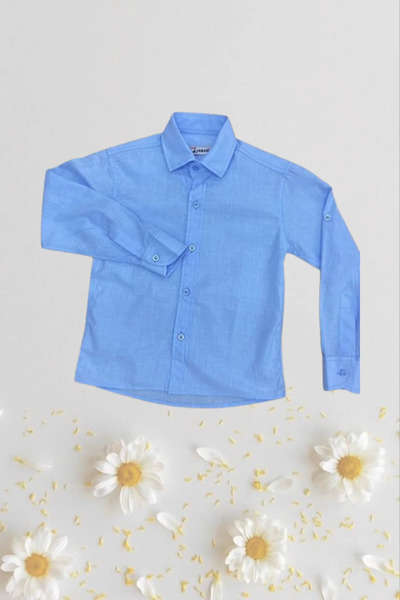 NOBLE STORE Αγόρι 23 Απριλίου μακρυμάνικο κίτρινο πουκάμισο λινό επίδειξης Σχ...