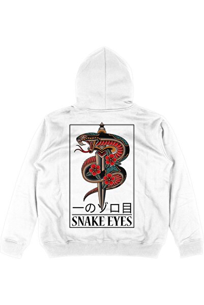 Adrift Φούτερ με κουκούλα Snake Eyes Λευκό Oversize Unisex