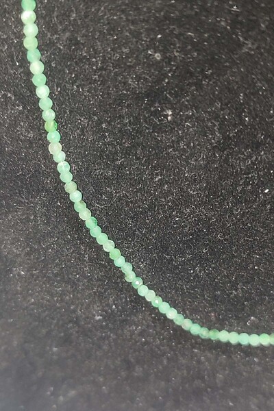 TAŞÇIZADE Zümrüt Taşı A+++ Kalite Faset Kesim 2 mm Natural DoğalTaş Kolye