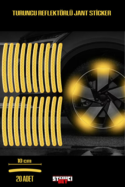 STİCKERCI BEY REFLEKTÖRLÜ Tekerlek Şerit Moto Araba Uyumlu Oto Aksesuar Motor...
