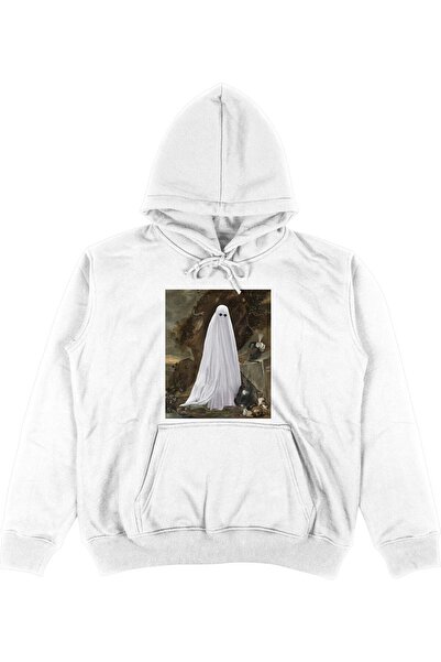 Adrift Hanorac cu glugă unisex supradimensionat Ghost White