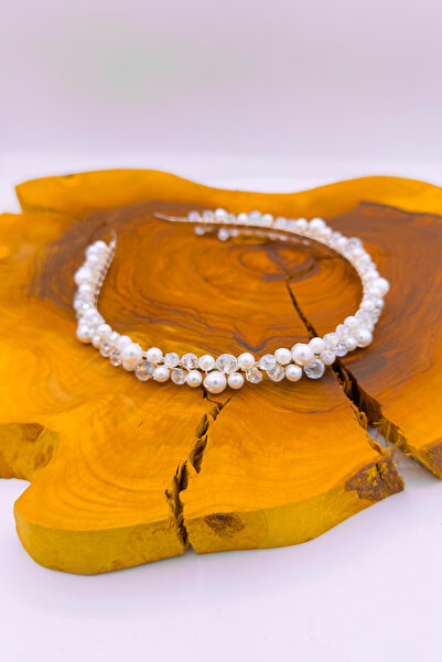 SimgeAksesuar Tamamen El Yapımı Kristal Taşlı Şık Ve Zarif Düğün Ve Nişan Gel...