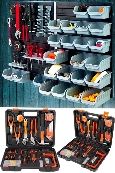 STAXX POWER STAXX Muhteşem Set  Duvara Monte Edilebilen 43 Parça Organizatör ...