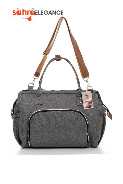 Sahra Elegance Stain Resistant Waterproof Thermal Compartment Mother Baby Care Shoulder and Hand Bag with Strap