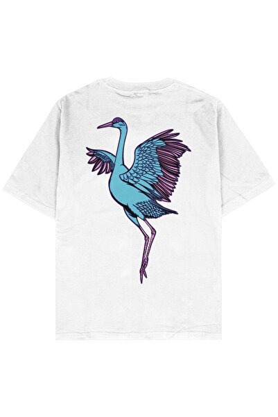 Adrift Μπλουζάκι Crane White Oversize Unisex