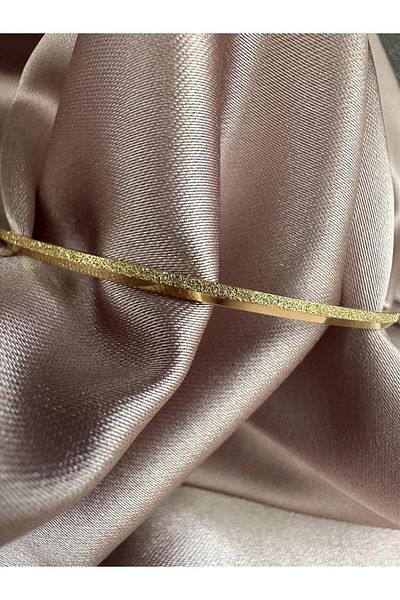 Quella Takı Steel Glitter Ajda Gold Bracelet(6,6 cm)