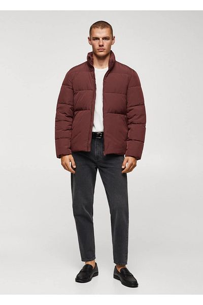 MANGO Man Wodoodporna pikowana kurtka Anorak