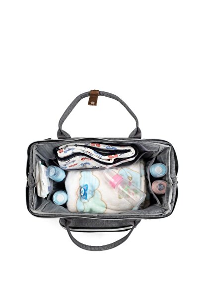 Sahra Elegance Stain Resistant Waterproof Thermal Compartment Mother Baby Care Shoulder and Hand Bag with Strap