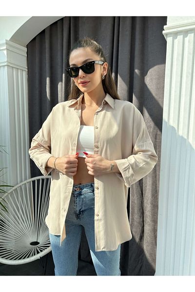 Elif Özbey Butik Поплинена риза от норка